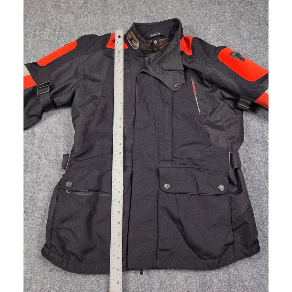 REV'IT! Motorcycle Jacket Men M Black Red Engineered Skin Textile Touring Coat - Picture 7 of 15